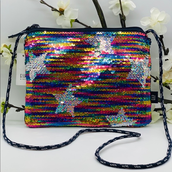 Gap Kids Girl's Flippy Sequin Multicolor Crossbody Bag - Picture 1 of 6